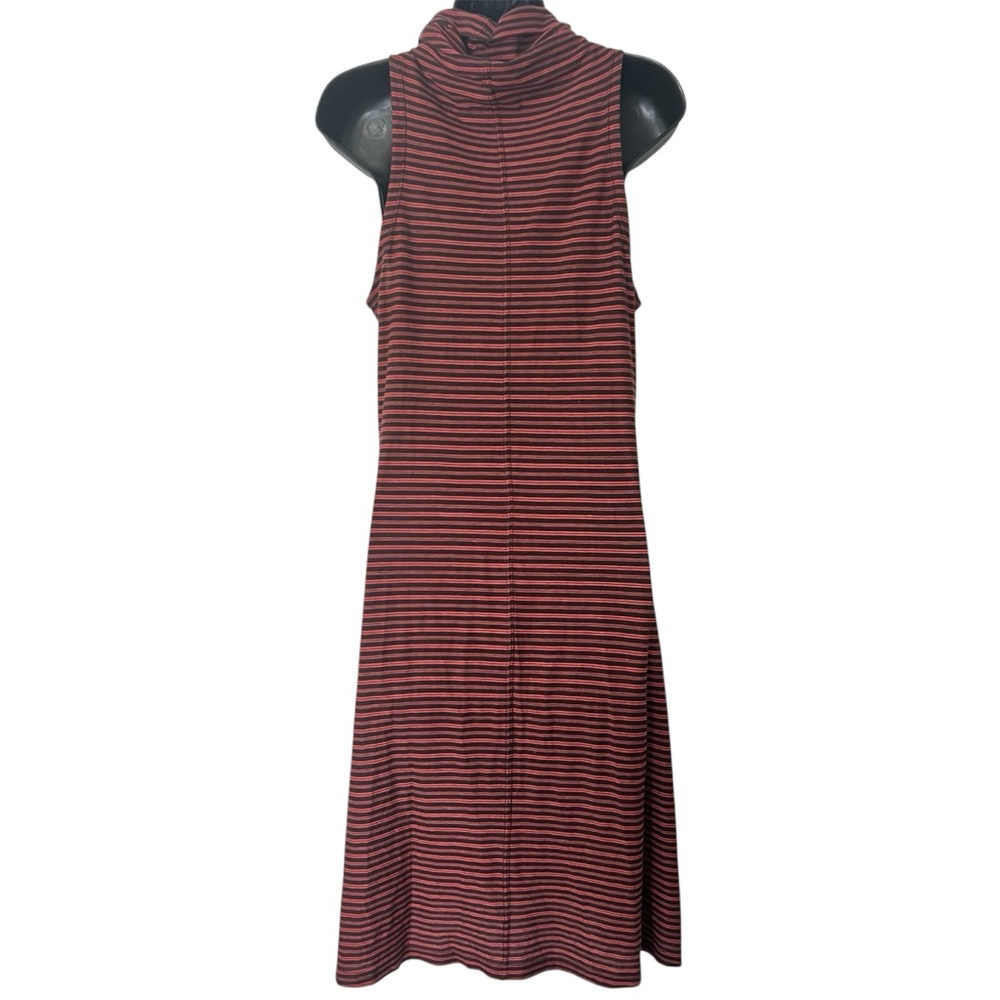 Horny Toad Striped Sleeveless Cowl Neck Organic Cotton Blend Midi Dress Size M - Picture 2 of 12